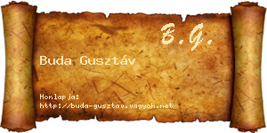 Buda Gusztáv névjegykártya