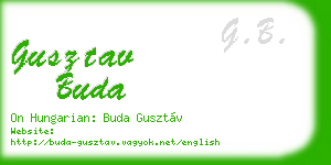 gusztav buda business card
